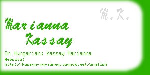 marianna kassay business card